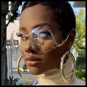 Clear Gold Frame Glasses